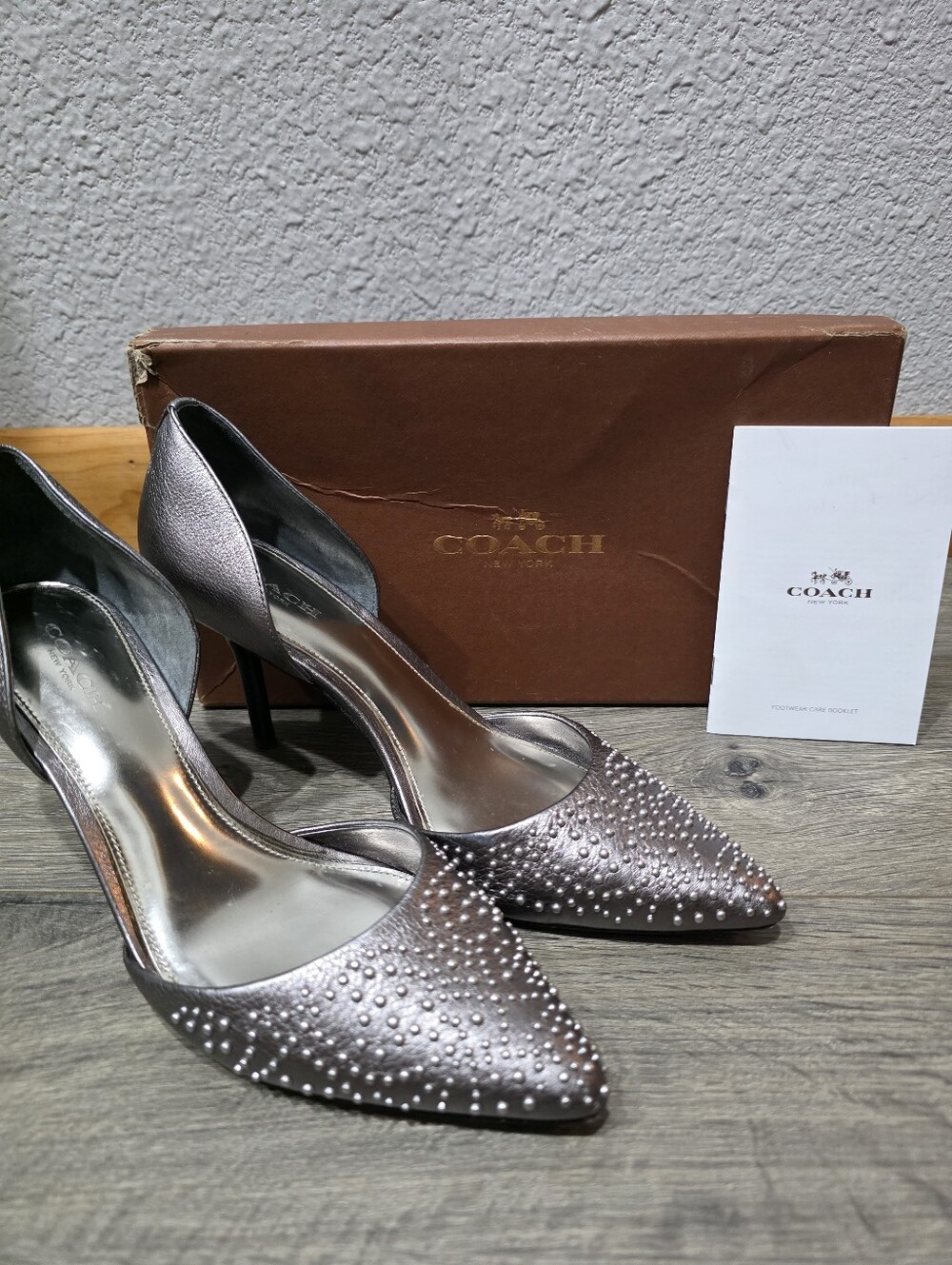 Coach channingpebble Heels In Color Gun Metal Gray